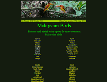 Tablet Screenshot of malaysianbirds.com